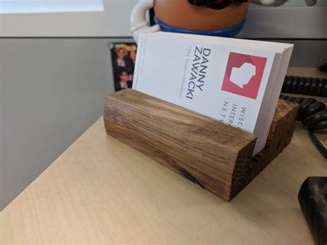 homemade business card holder.